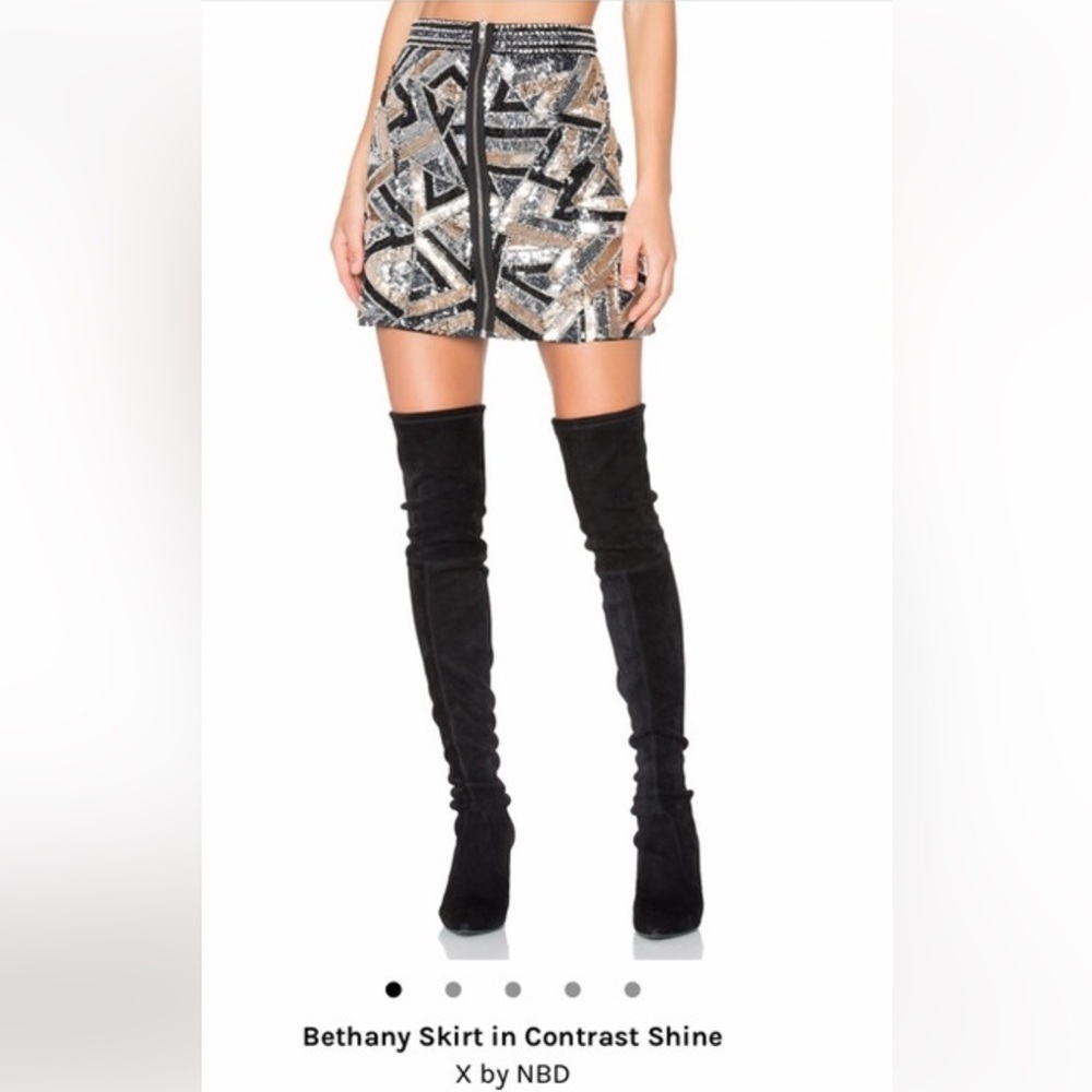 Women’s X by NBD Bethany Festive Sequin Mini Skirt 2